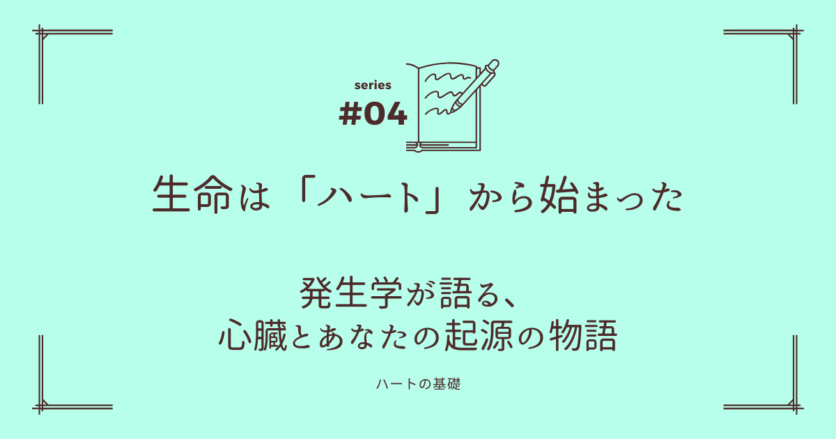 生命は「ハート」から始まった：発生学が語る、心臓とあなたの起源の物語