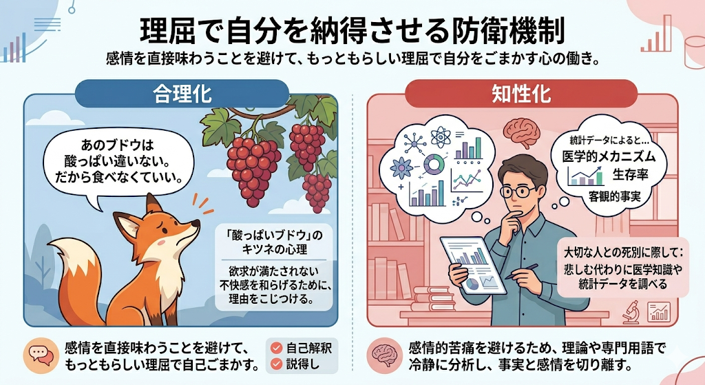 合理化・知性化｜理屈で自分を納得させる防衛機制